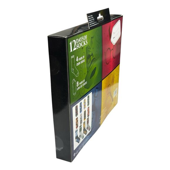 Hogwarts 12 Days of Socks Magical Wizarding Socks, 4 Pairs Crew, 8 Pair Low Cut - Picture 7 of 16